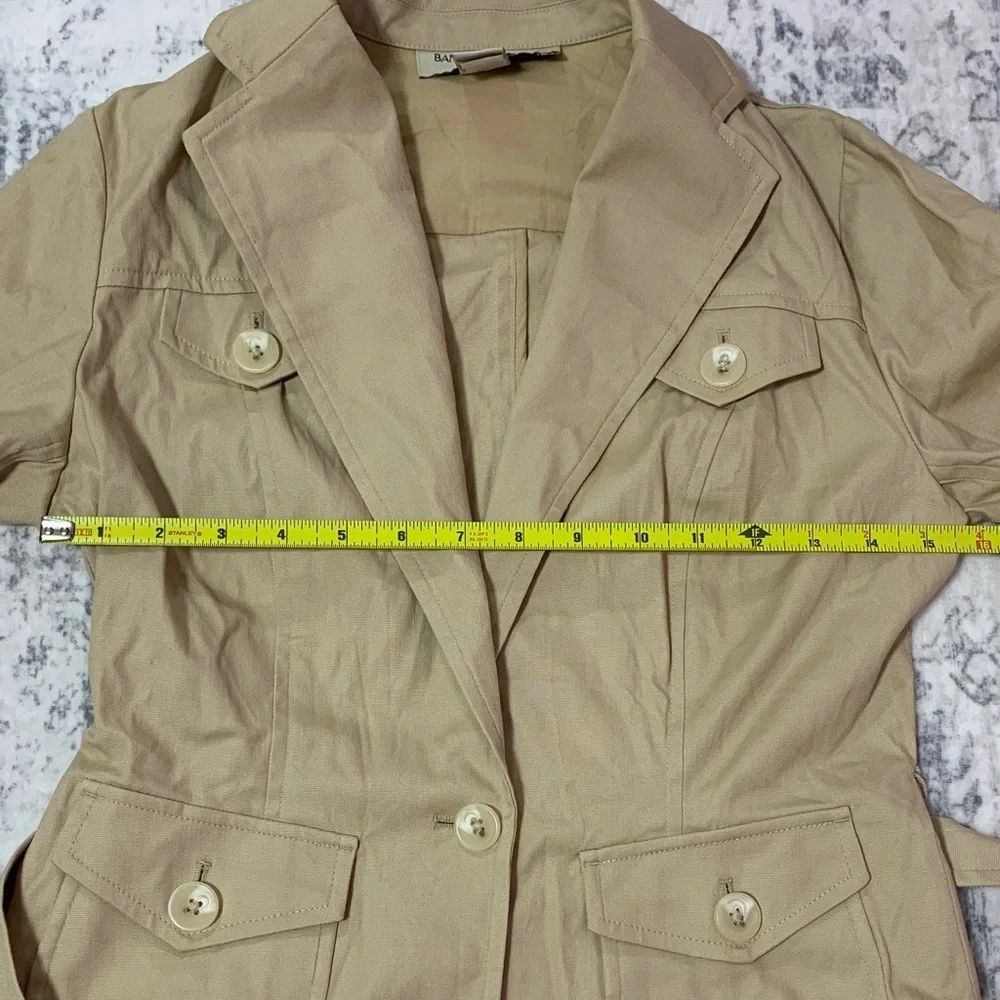 VTG Y2K Banana Republic Light Tan Belted Blazer 2P - Picture 11 of 13